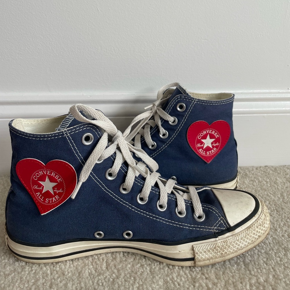 Custom Converse All Star By You
 Navy Blue High-Top Sneakers Size 9.5 Womens
